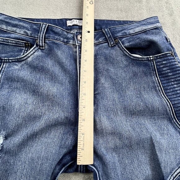 Liquor n Poker Women's 34X25 Denim Jeans Ripped Hip Hop Rapper Rock Rebellious - Picture 9 of 14